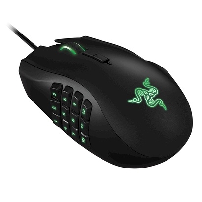 Mouse Gamer Razer Láser Naga 2014 con 12 Botones, Alámbrico, USB, 8200DPI, Negro