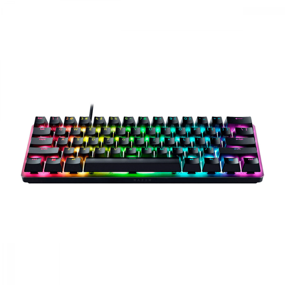 Teclado Gamer Razer Huntsman Mini 60% RGB, Mecánico, Switch Óptico Análogo, Alámbrico, Negro (Inglés)