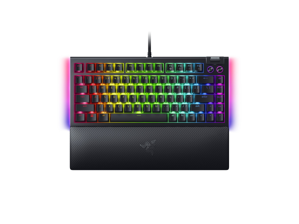 Teclado Gamer Razer Blackwidow V4 75% RGB, Teclado Mecánico, Switch Razer Orange, Alámbrico, Negro (Inglés)