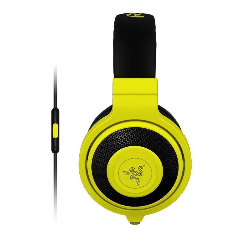 Razer Audífonos Gamer Kraken Mobile, Alámbrico, 3.5mm, Amarillo