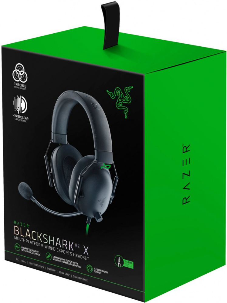 Razer Audífonos Gamer BlackShark V2 X 7.1, Alámbrico, 1.3 Metros, 3.5mm, Negro