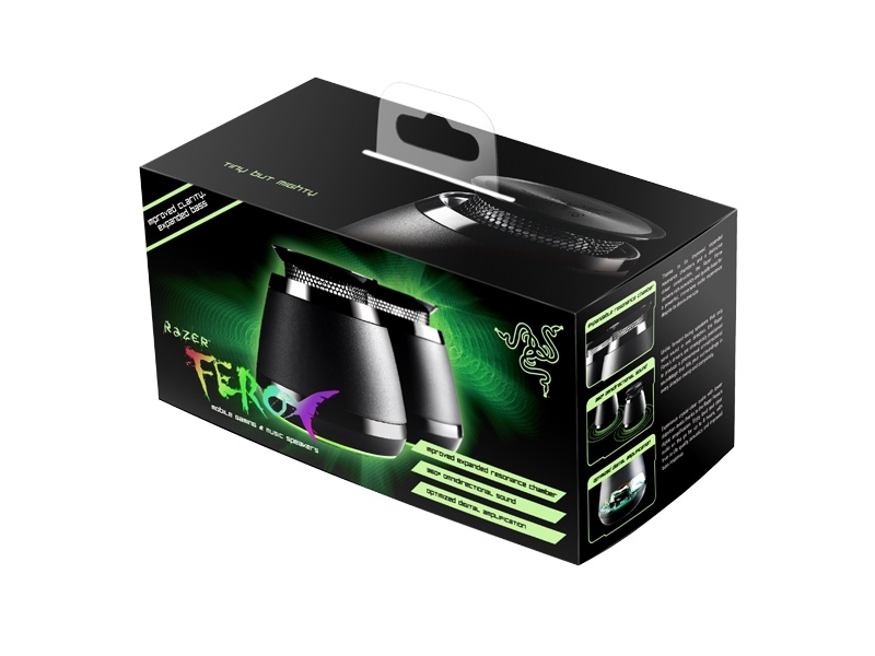 Razer Bocinas Gaming Ferox, Alámbrico, 2.0, 6W RMS, USB/3.5 mm, Negro