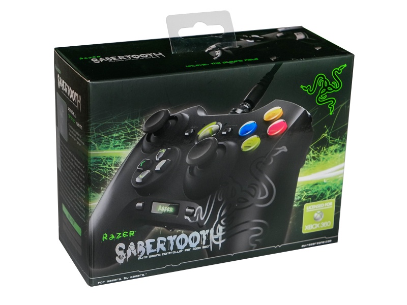 Razer Sabertooth, PC/Xbox, Alámbrico, 3 Metros, USB 2.0, Negro