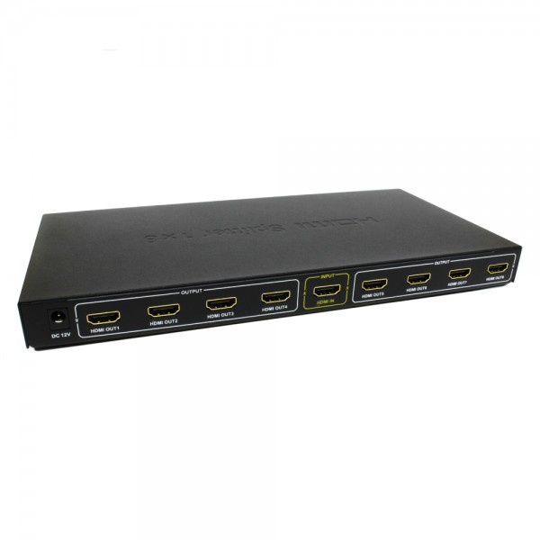 Redleaf Video Splitter HDMI, 8 Puertos HDMI, Negro