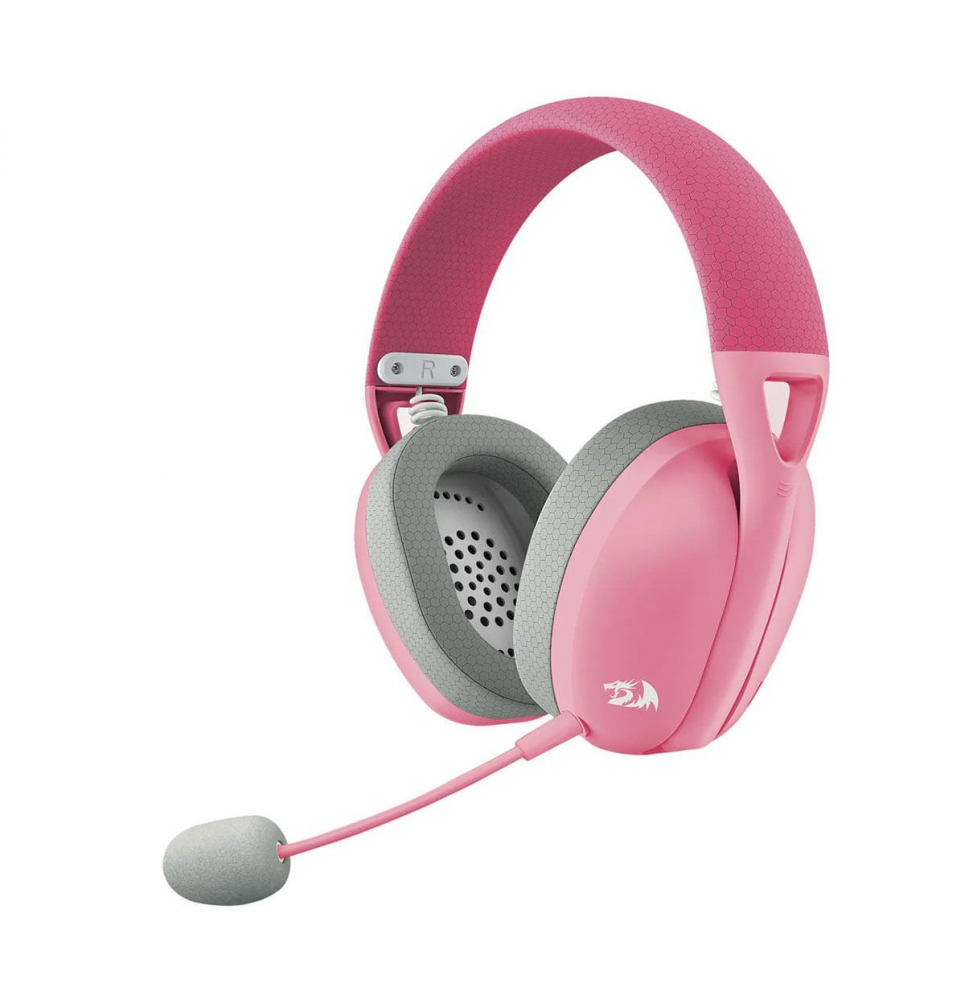 Redragon Audífonos Gamer IRE PRO H848 para PS4/Xbox One/Nintendo Switch/Smartphone, Inalámbrico, USB, Rosa