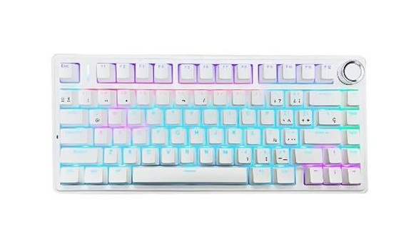 Teclado Gamer Redragon Aula F75 Pro LED RGB 65%, Teclado Mecánico, LEOBOG Reaper, Alámbrico, USB, Blanco, Inglés