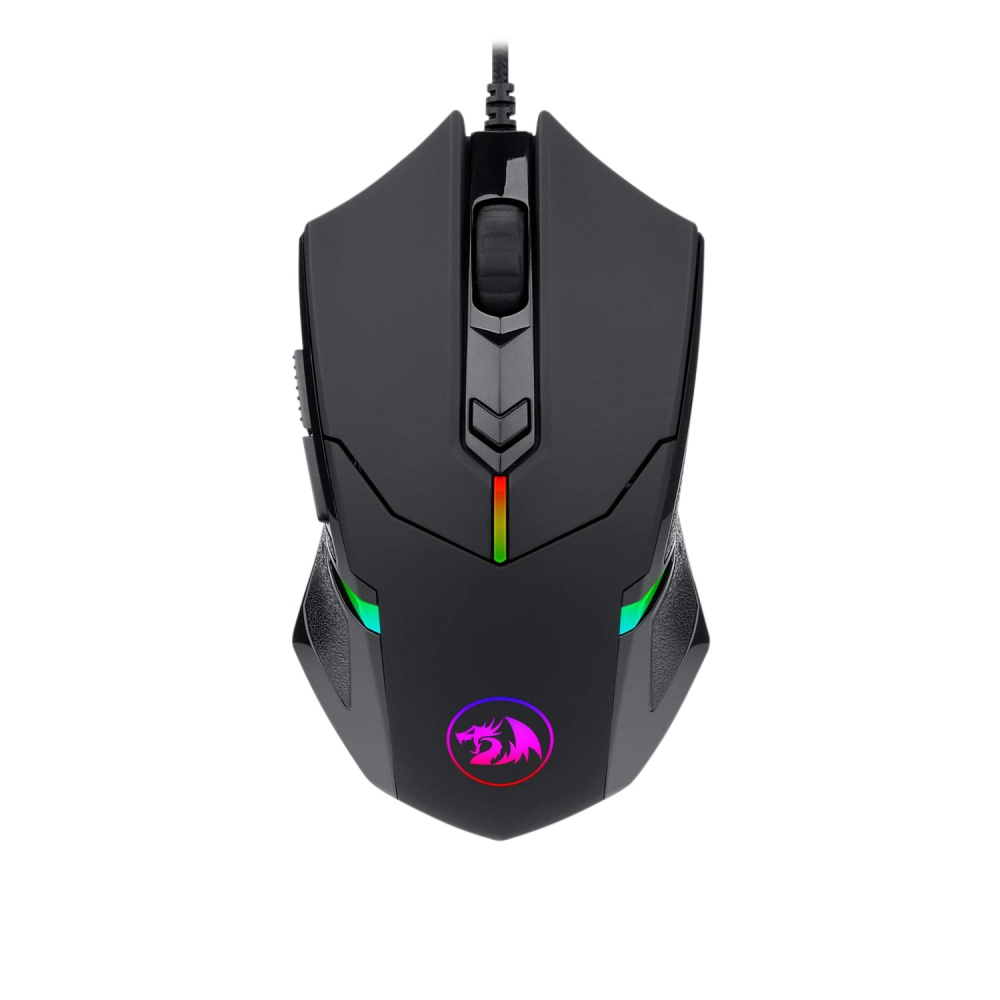 Mouse Gamer Ergonómico Redragon Óptico Centrophorus, Alámbrico, USB A, 7200DPI, Negro