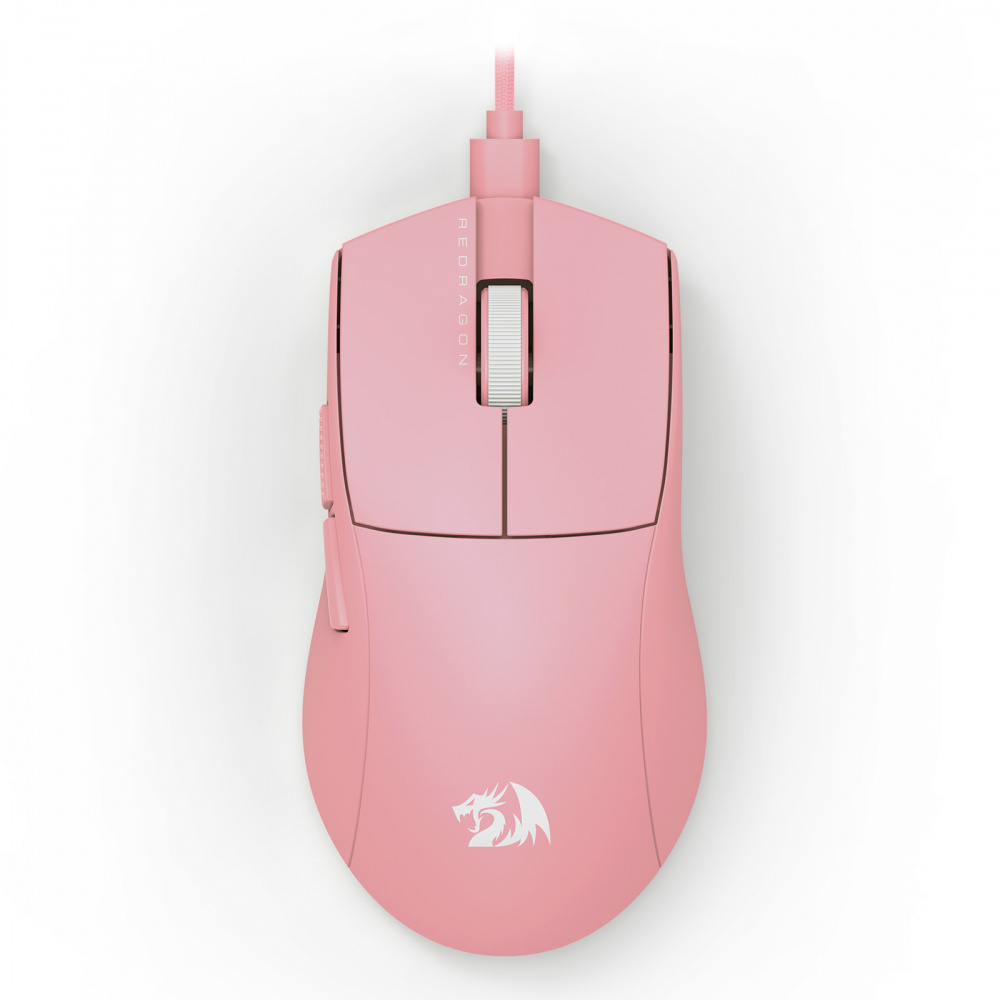 Mouse Gamer Redragon King M724, Alámbrico, Óptico, 12.400DPI, USB-C, Rosa