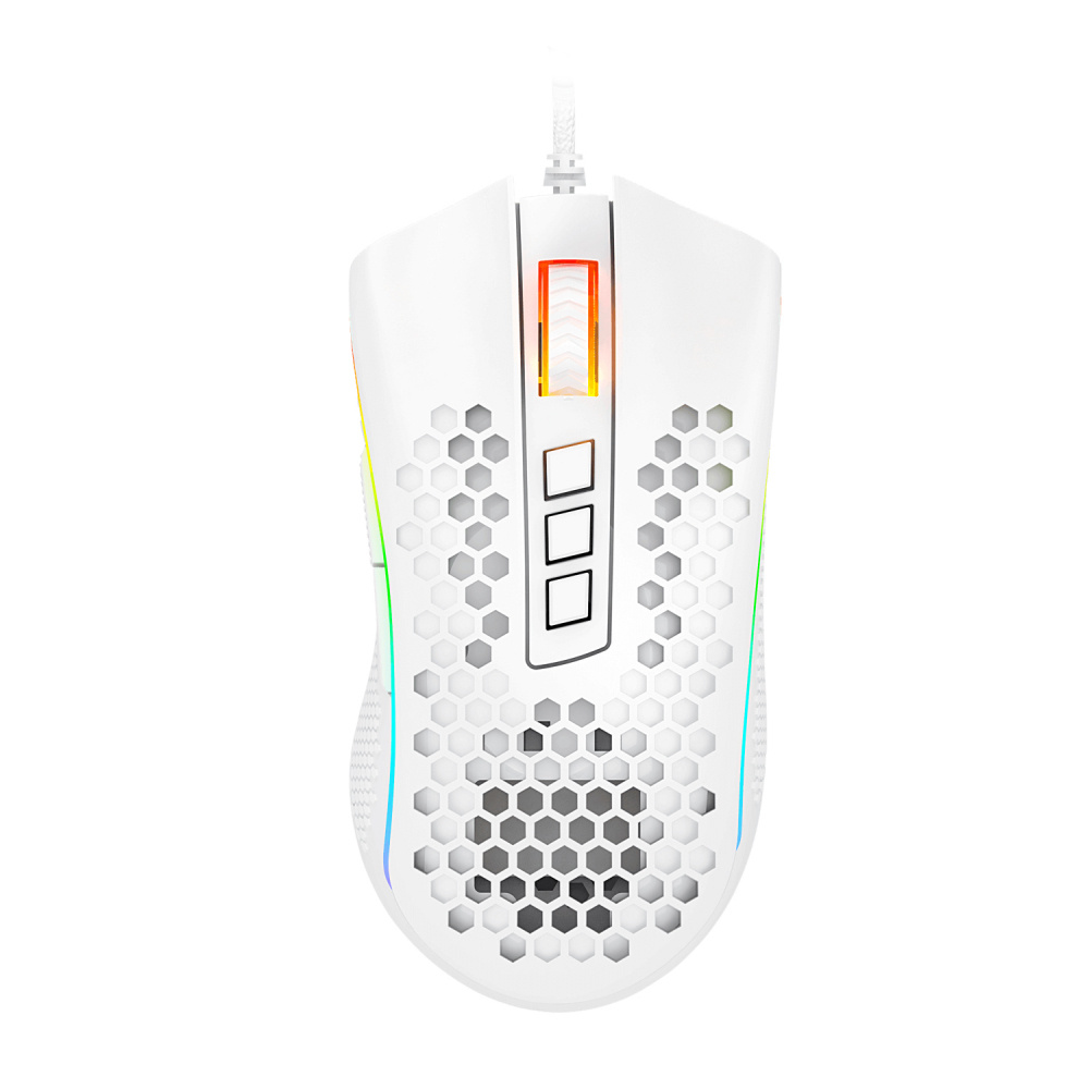 Mouse Gamer Ergonómico Redragon Storm Elite M988, Alámbrico, Óptico, 32.000DPI, USB-A, Blanco