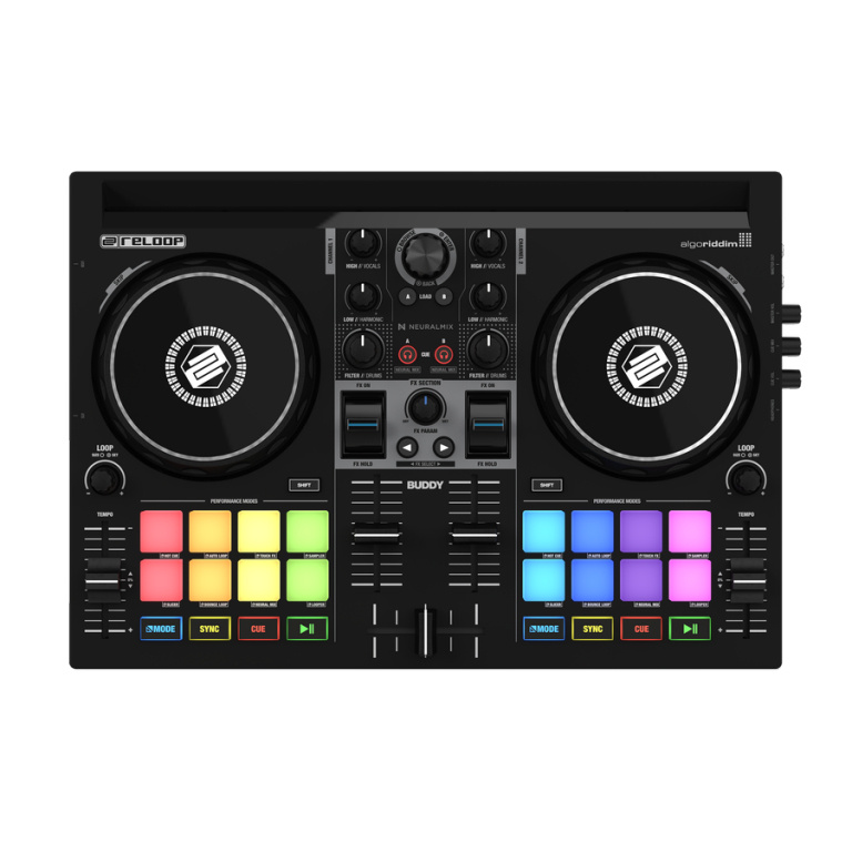 Reloop Controlador DJ Buddy Compact, 2 Canales, 1x USB, Negro