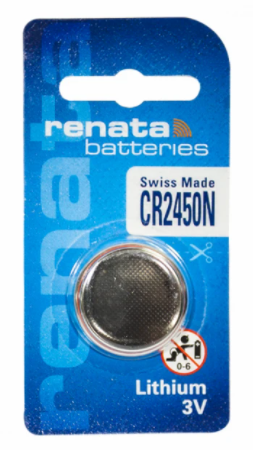 Renata Pila de Botón CR2450N, 3V, 1 Pieza
