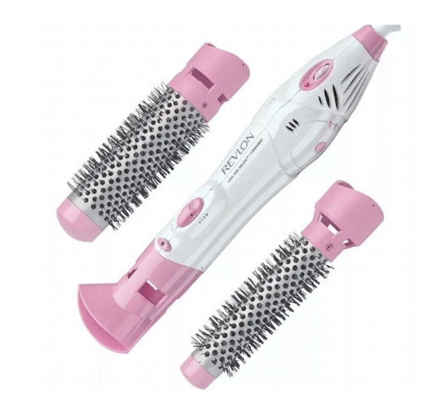 Revlon Kit Cepillo Secador RVHA446LA1N2, Rosa/Blanco