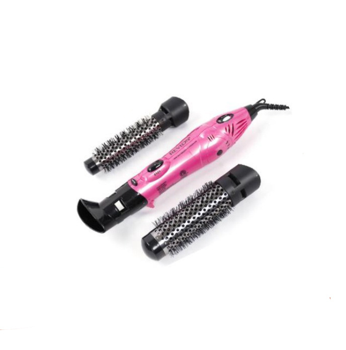 Revlon Kit Cepillo Secador RVHA6001LA1N2, Negro/Rosa