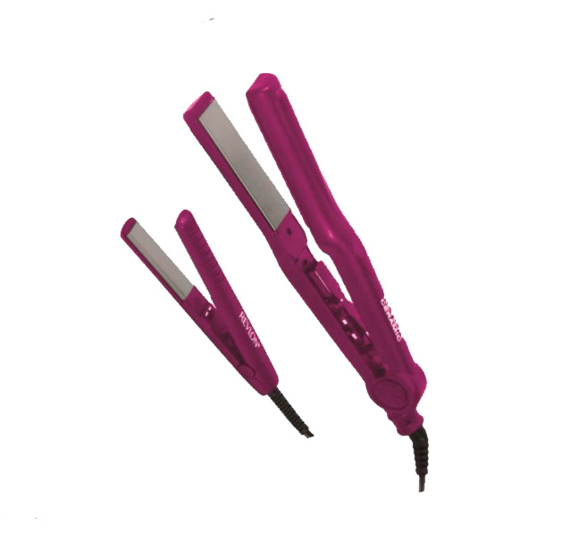Revlon Kit Plancha para Cabello RVST2029LA1N2, 204 °C, Rosa - 2 Piezas