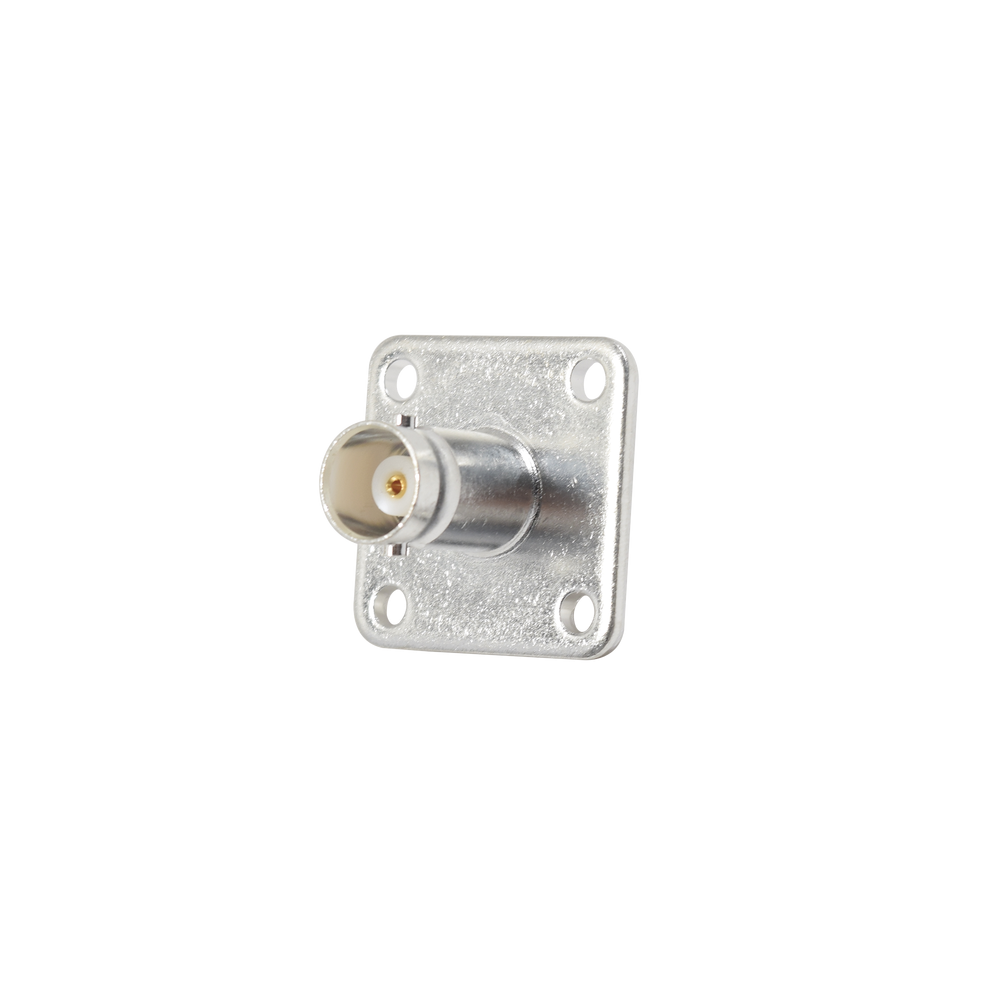 RF Industries Conector Coaxial BNC Hembra, con Montaje de 4 Perforaciones
