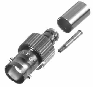 RF Industries Conector Coaxial BNC Hembra, Níquel