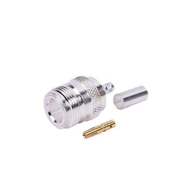 RF Industries Conector Coaxial N Hembra, Plata