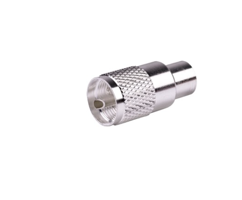 RF Industries Conector Coaxial UHF Macho, Plata