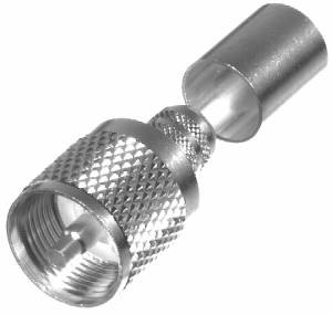 RF Industries Conector Coaxial UHF Macho, Plata