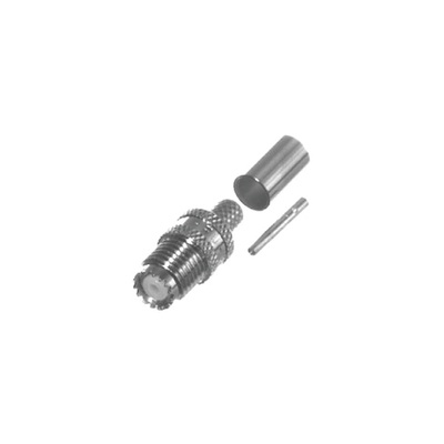 RF Industries Conector Coaxial Mini-UHF Hembra, Plata