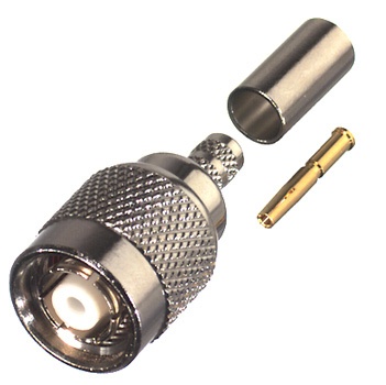 RF Industries Conector Coaxial de Anillo Plegable TNC Macho, Plata