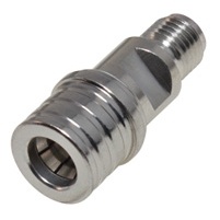 RF Industries Adaptador de Bajo PIM QMA Macho - SMA Hembra, Bronce Blanco/Oro/Teflón