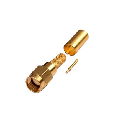 RF Industries Conector Coaxial SMA Macho, Oro
