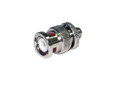 RF Industries Conector Coaxial BNC Macho - SMA Hembra, Metálico