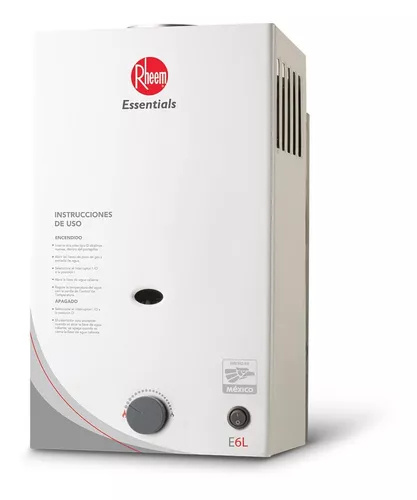 Rheem Calentador de Agua HDEI-MX06P, Gas L.P., 360 Litros/Hora, Blanco