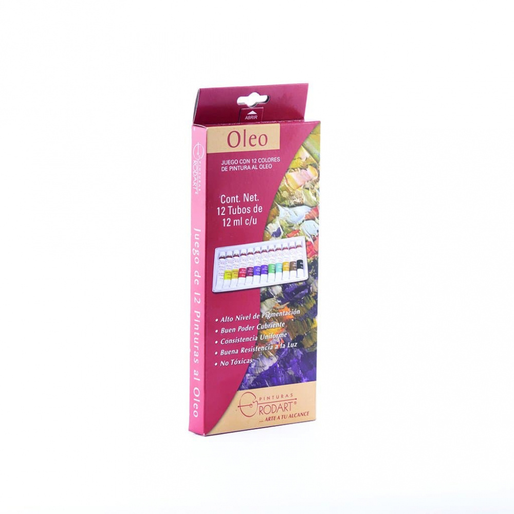 Rodart Pintura Óleo para Arte, 12ml, 12 Colores