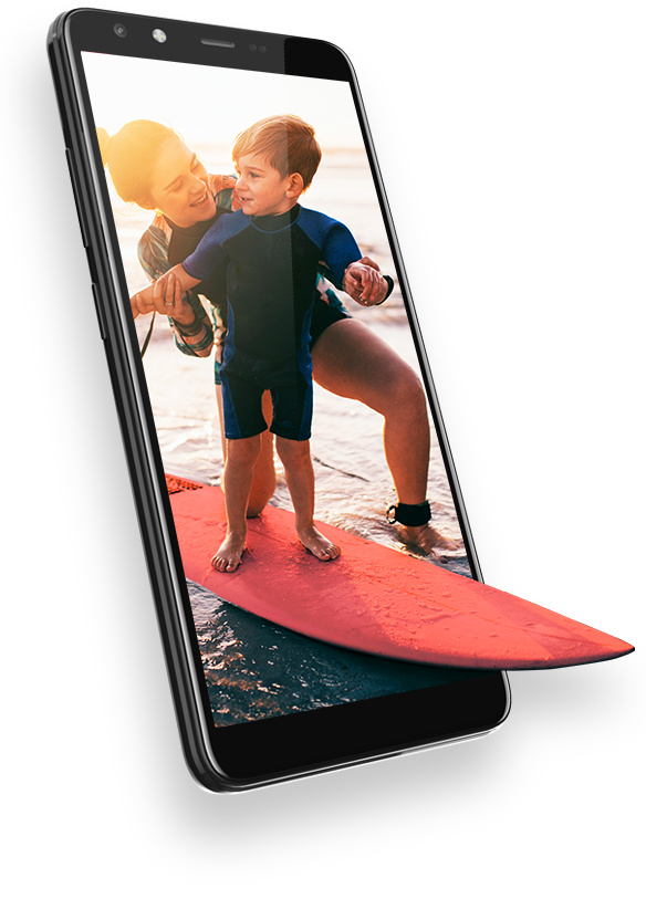 Smartphone ROKiT iO 3D 5.45" Dual SIM, 1440 x 720 Pixeles, 16GB, 2GB RAM, 4G, Android 8.1, Negro