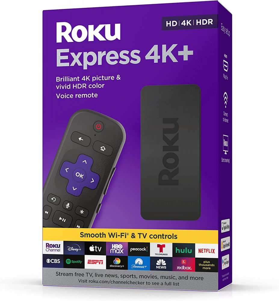 Roku Reproductor Multimedia Express 4K, 4K Ultra HD, Wi-Fi, HDMI, MicroUSB