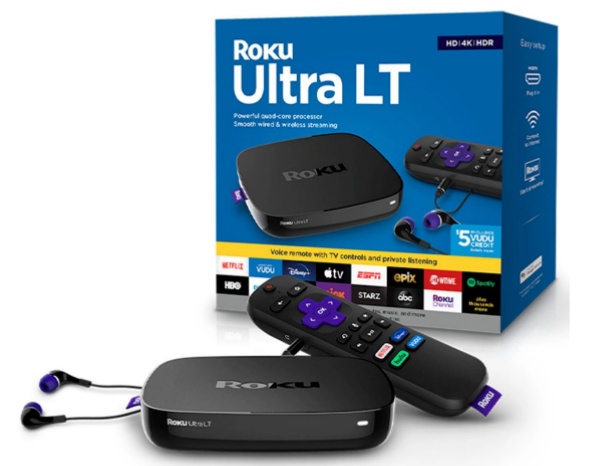 Roku Reproductor Multimedia/TV Box Ultra LT, 4K Ultra HD, WiFi, HDMI