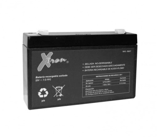 Romms Batería Sellada BAS-0607, VRLA, 6V, 7000mAh