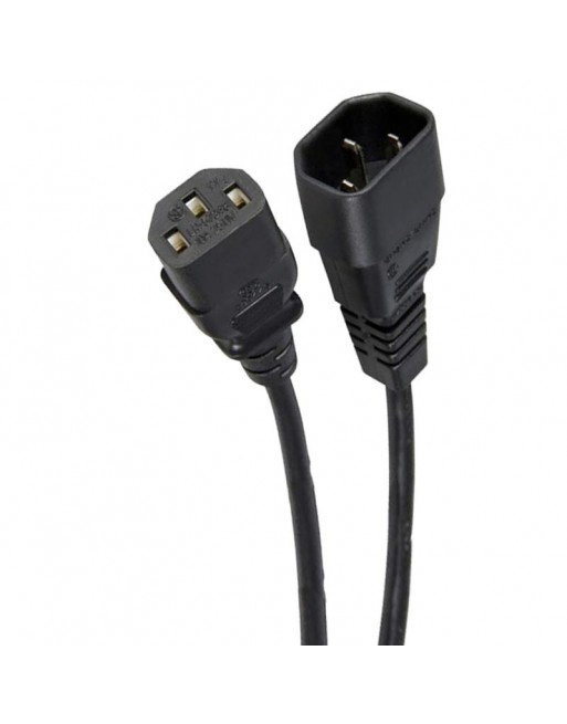 Romms Cable de Poder C14 Hembra - C14 Macho, 1.8 Metros