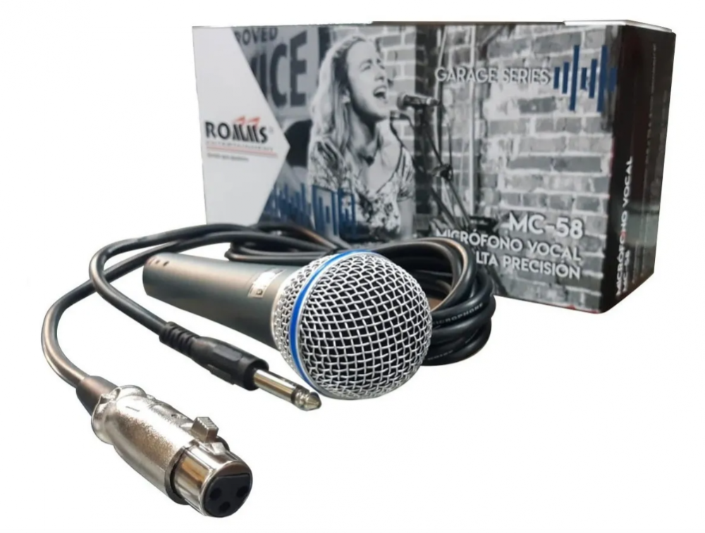 Romms Micrófono para Karaoke MC-58, Alámbrico
