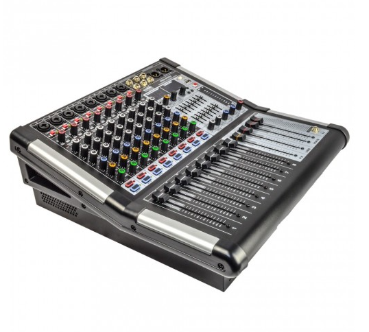 Romms Mezcladora Digital PMX-P8CH, 8 Canales, 32-bit, Bluetooth, Entrada XLR 50W