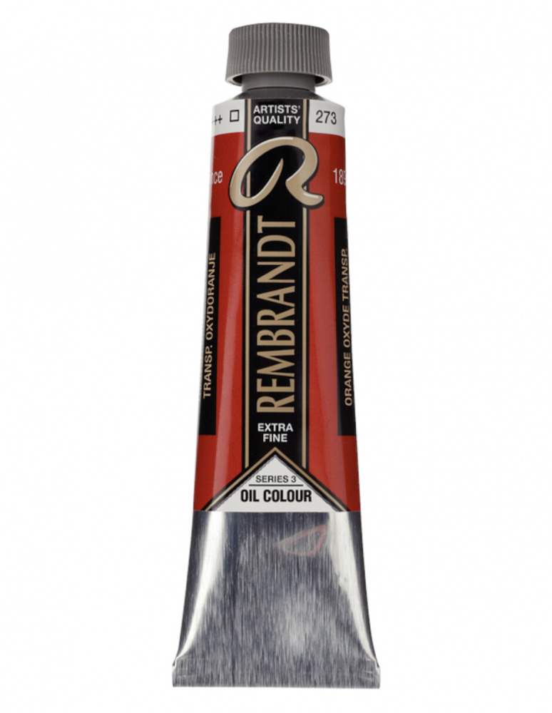 Royal Talens Pintura Óleo para Arte Rembrandt, 40ml, Naranja Oxido Transparente, No. 273