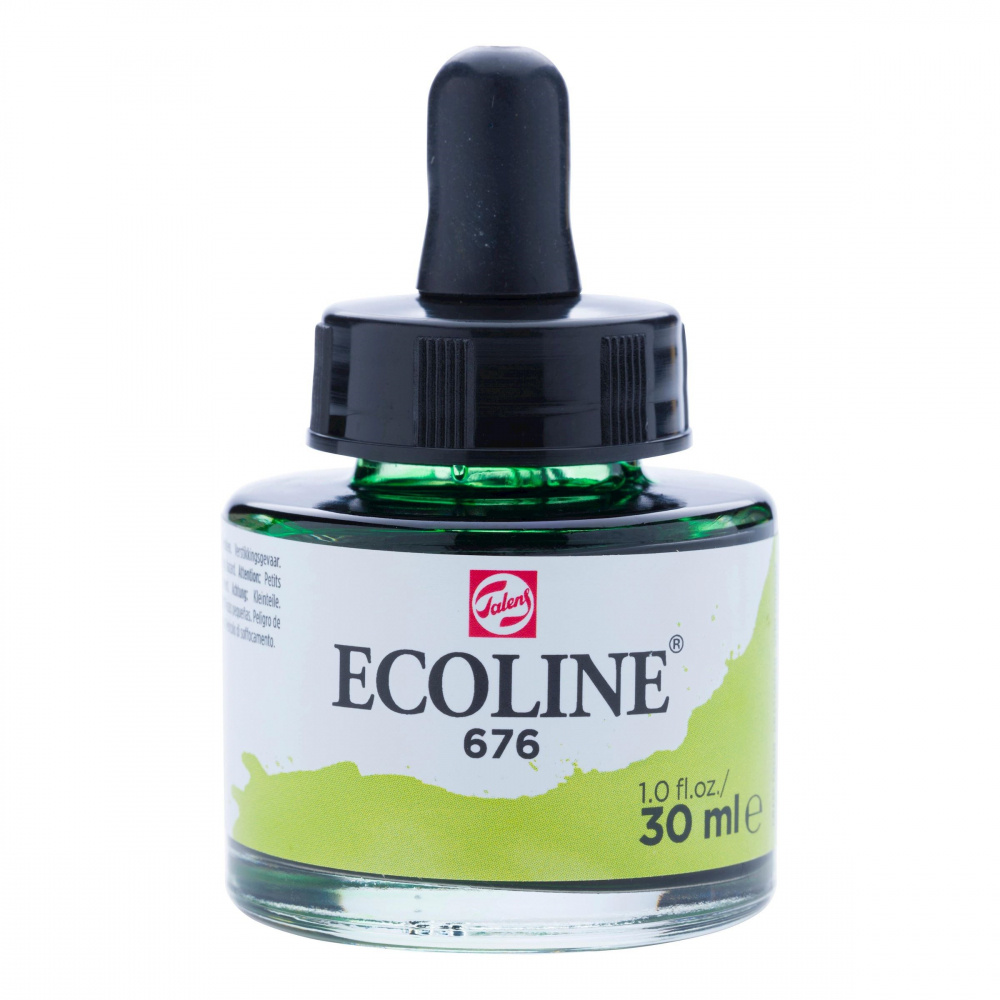 Royal Talens Tinta Acuarela con Gotero Ecoline, 30ml, Verde Hierba No. 676