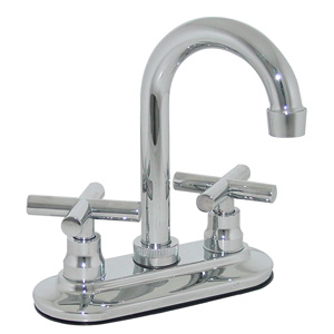 Rugo Llave Mezcladora para Lavabo de Baño 24-CC, 4", 30 kg/cm², Cromo