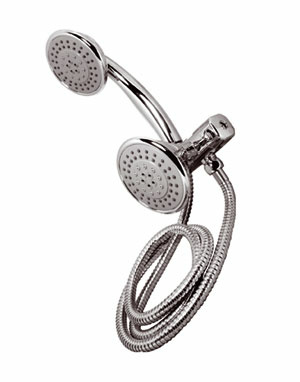 Rugo Regadera 3 1/2" Tipo Teléfono, Cromo ― incluye Manguera 1.5m