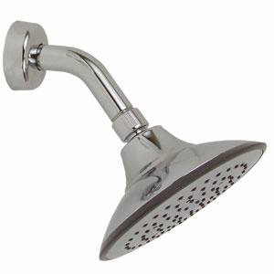 Rugo Cabezal de Regadera 6" Redonda de ABS Florida, Cromado ― Incluye Brazo