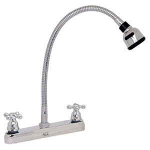 Rugo Llave Mezcladora para cocina 8-CRF, 8”, 3 kg/cm², Cromo