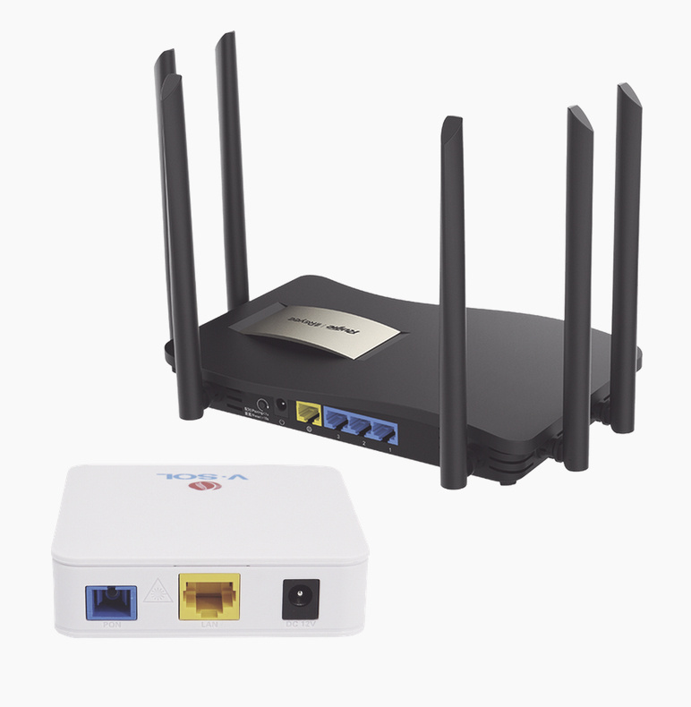 Ruijie Router KIT2-VPON-MESH MU-MIMO, Wi-Fi 6, 4 x RJ-45 867 Mbit/s WLAN, Inalámbrico, Doble Banda 2.4/5 GHz, 6 Antenas Externas, de 6 dBi