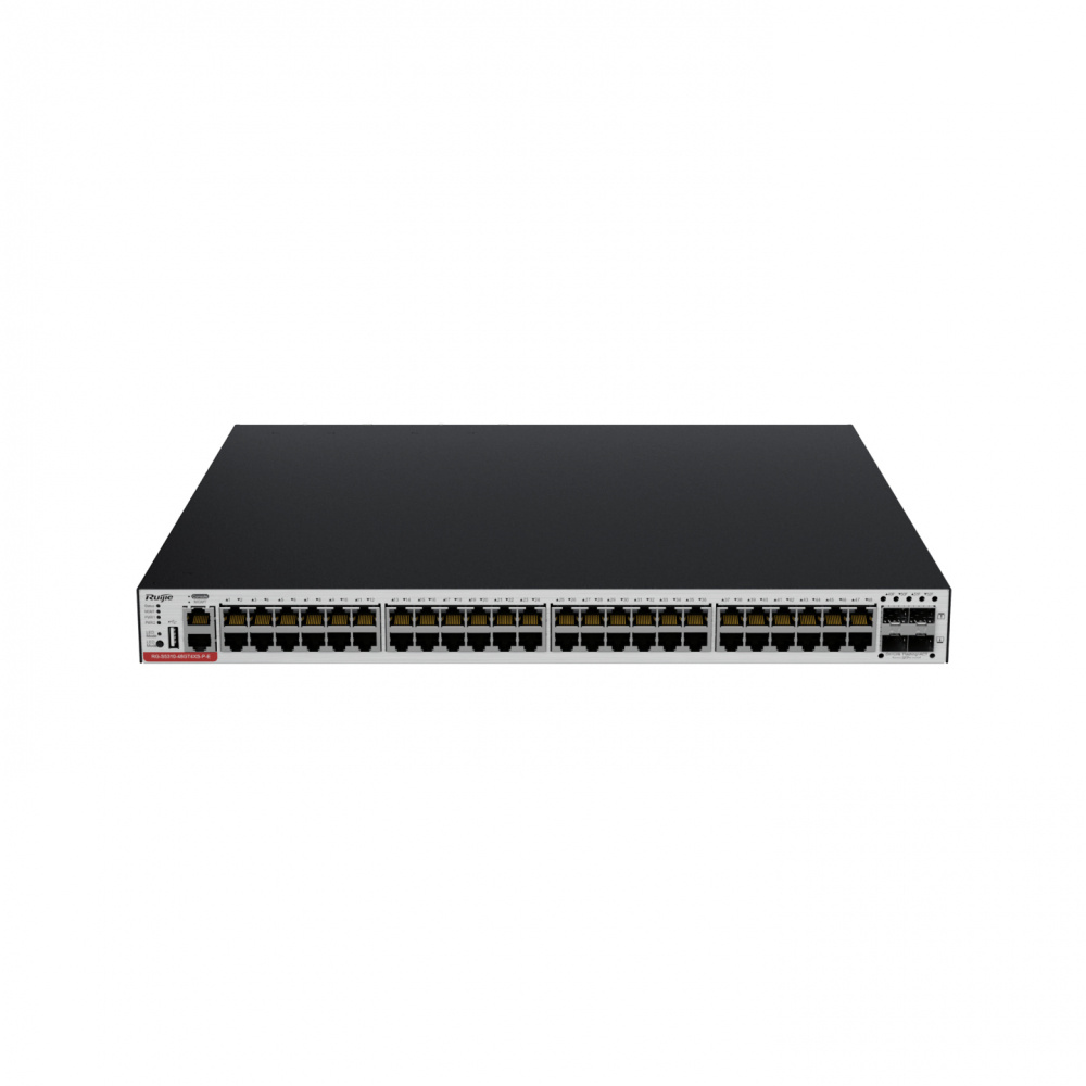 Switch Ruijie Gigabit Ethernet RG-CS83-48GT4XS-PD, 48 Puertos PoE 10/100/1000Mbps + 4 Puertos SFP+, 1570W, 176 Gbit/s, 32.000 Entradas ― Administrable - no Incluye Fuente de Poder, Compatible con RG-PA600I-P-F/RG-PA1000I-P-F