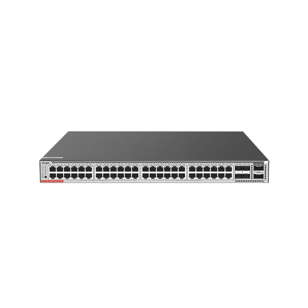 Switch Ruijie 5G Ethernet RG-CS86-48MG4VS2QXS-UPD, 48 Puertos PoE 100/1000/5000Mbps+ 4 Puertos SFP + 2 Puertos  QSFP+, 1600W, 840 Gbit/s, 32768 Entradas ― Administrable