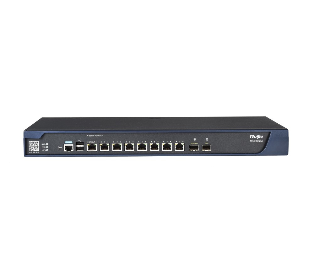 Ruijie Gateway RG-EG3250, 6x RJ-45, 1x SFP, 1x SFP+, 1TB HDD, Negro