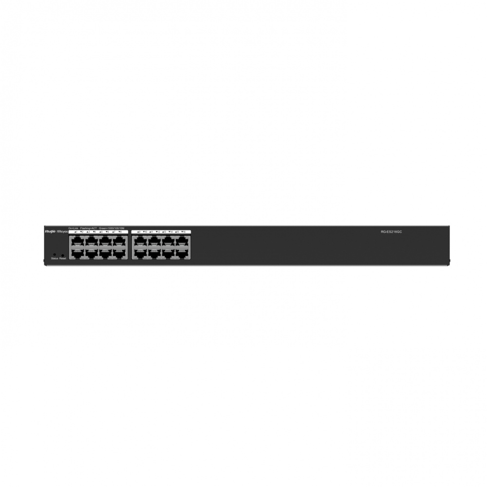 Switch Ruijie Gigabit Ethernet RG-ES216GC, 16 Puertos 10/100/1000Mbps, 32 Gbit/s, 8000 Entradas - Administrable