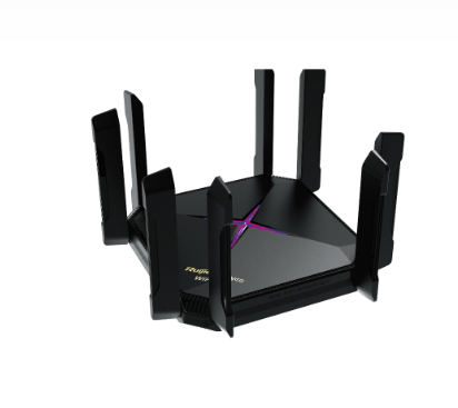 Ruijie Router con Sistema de Red Wi-Fi en Malla RG-EW6000GX, 4 x RJ-45, 4804 Mbit/s WLAN, Doble Banda 2.4/5 GHz, Wi-Fi 6, 8 Antenas Externas de 5 dBi, 1 Pieza
