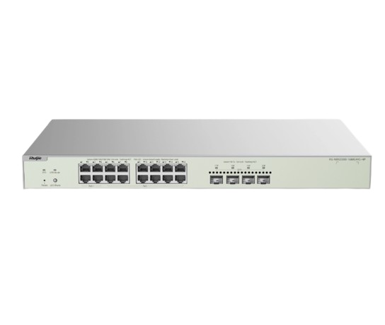 Switch Ruijie RG-NBS3300-16MG4XS-HP, 16 Puertos Gigabit Ethernet 10/100/1000 12 x PoE+ 370W, 4 Puertos SFP+, 160 Gbit/s, 16000 Entradas, Administrado 